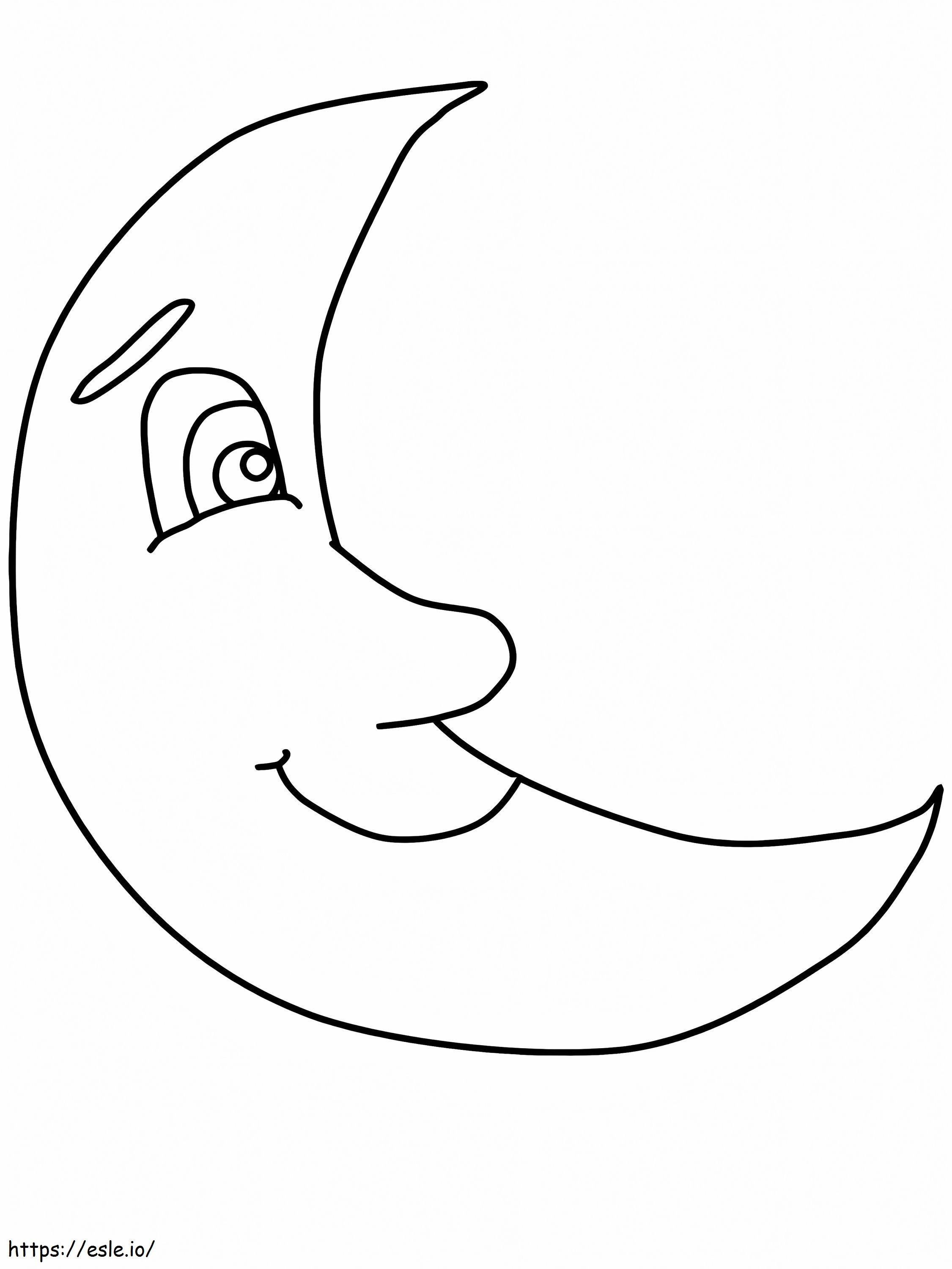 Animowany Księżyc kolorowanka