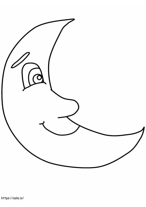 Animierter Mond ausmalbilder