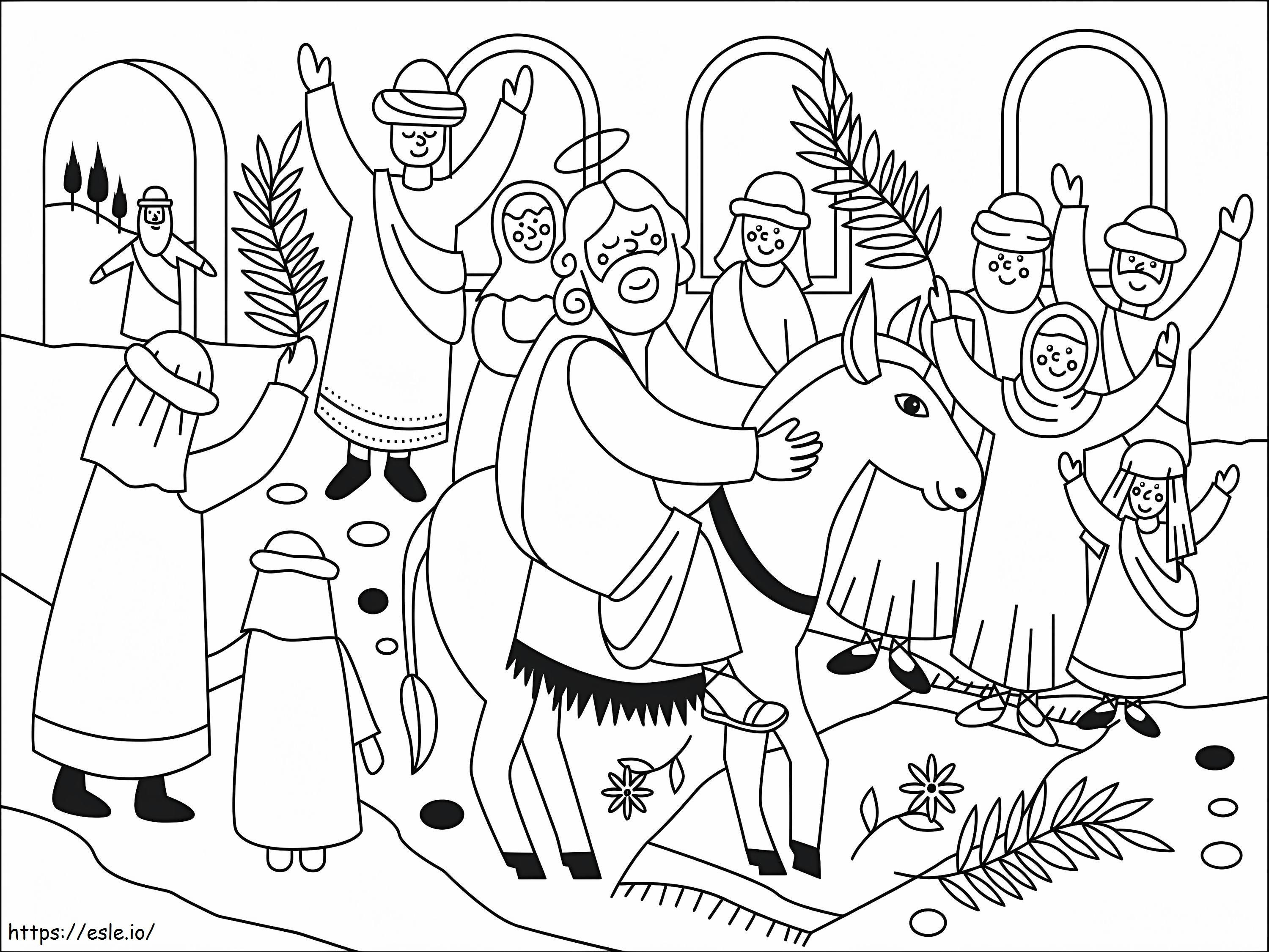 Palm Sunday 7 coloring page