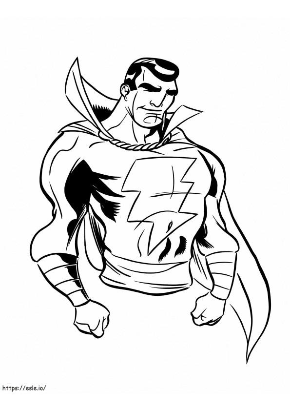 Shazam Smiling coloring page