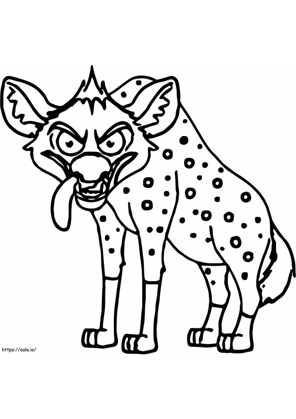 Coloriage Hyène 2 à imprimer dessin