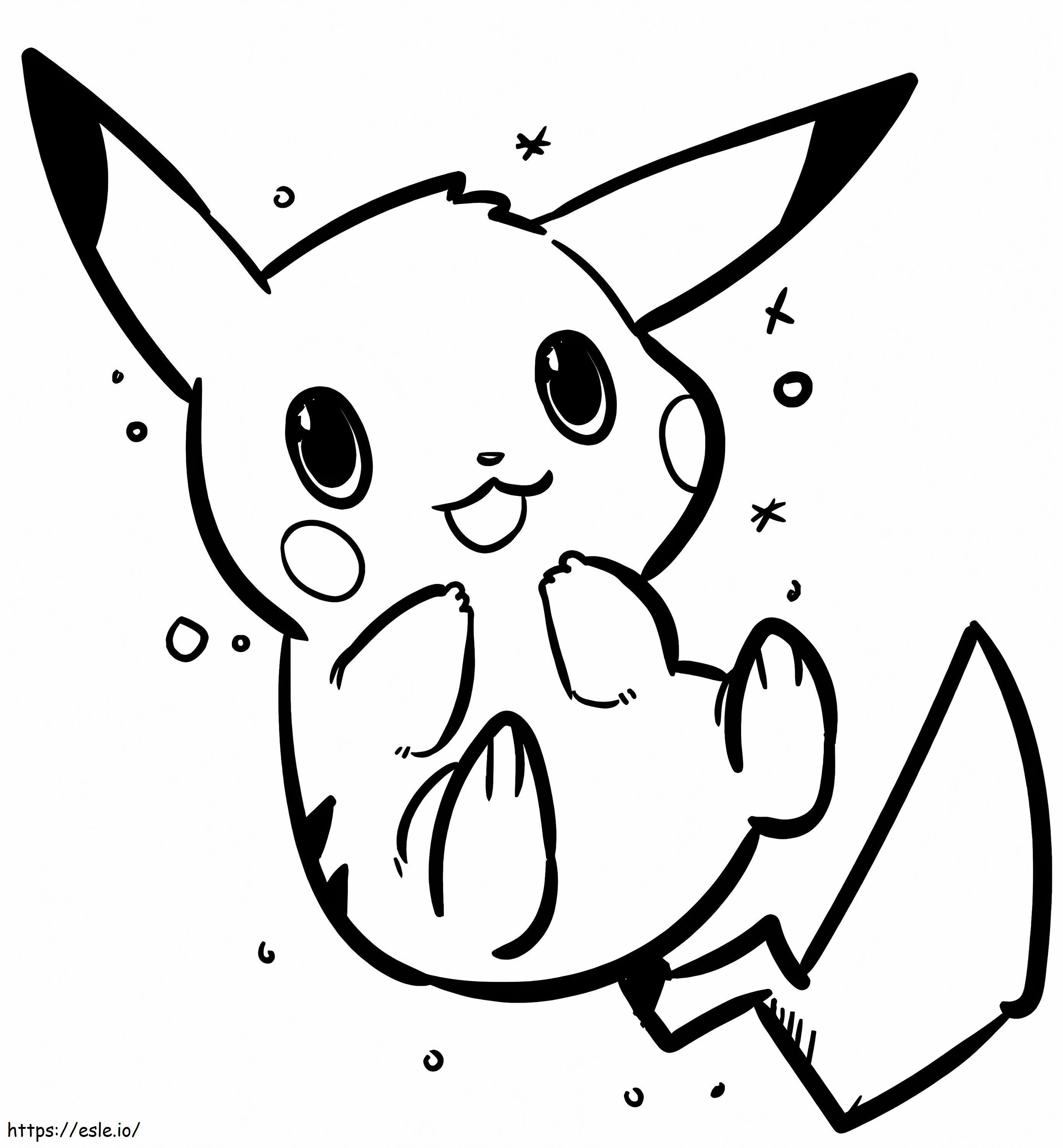 Coloriage Dessiner Bébé Pikachu à imprimer dessin
