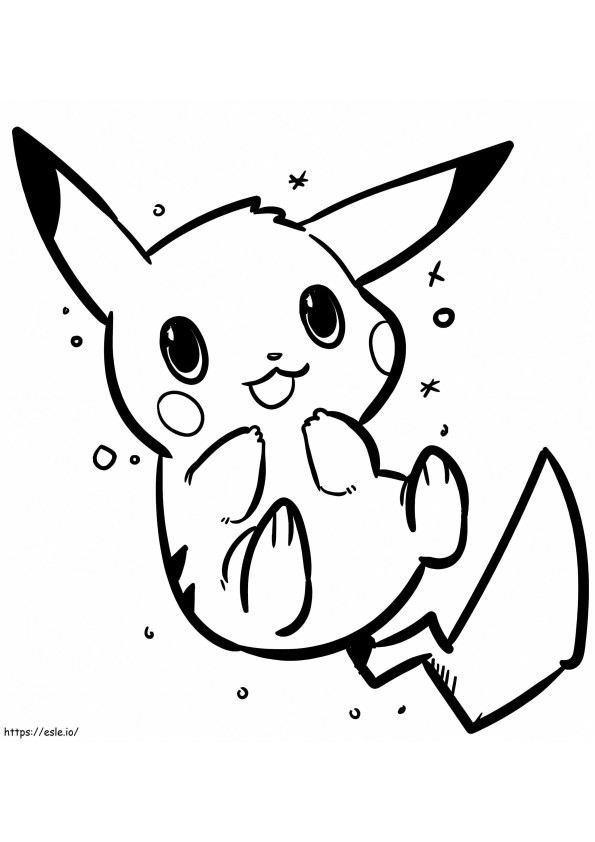 Dibujo De Pikachu Bebé para colorear