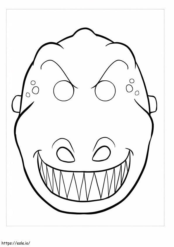 Coloriage Masque T Rex à imprimer dessin