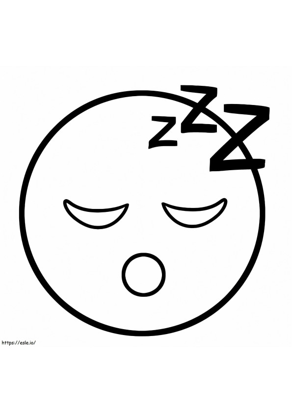 Sleeping Emoji coloring page