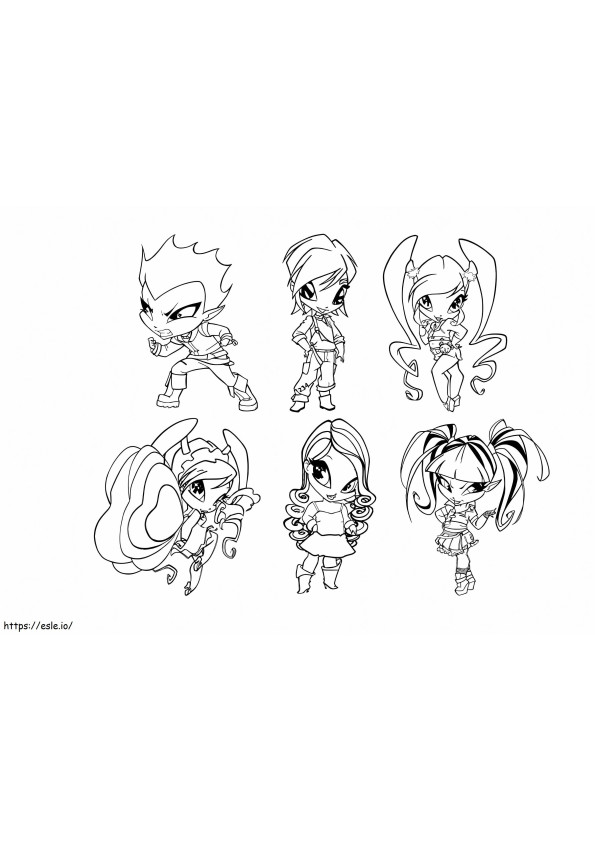 Personagens do Pop Pixie para colorir