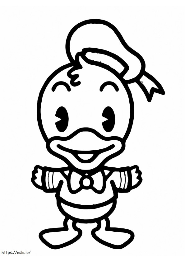 Donald Duck Disney Cuties coloring page