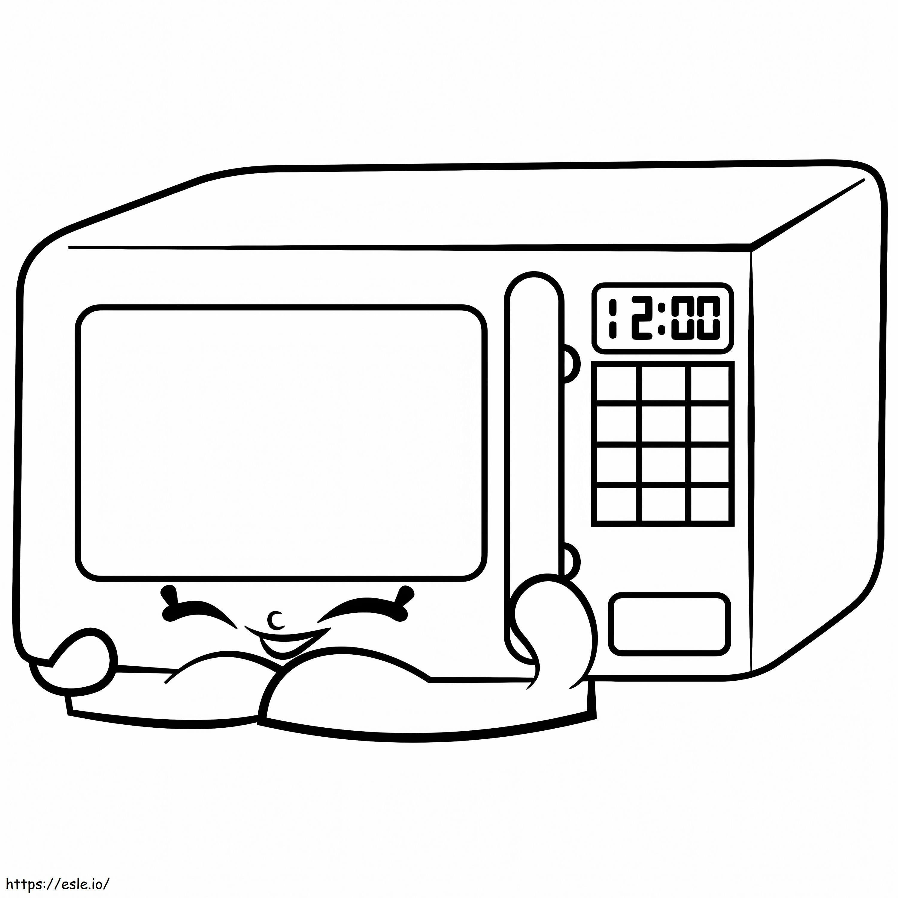 Zappy Microwave Shopkins coloring page