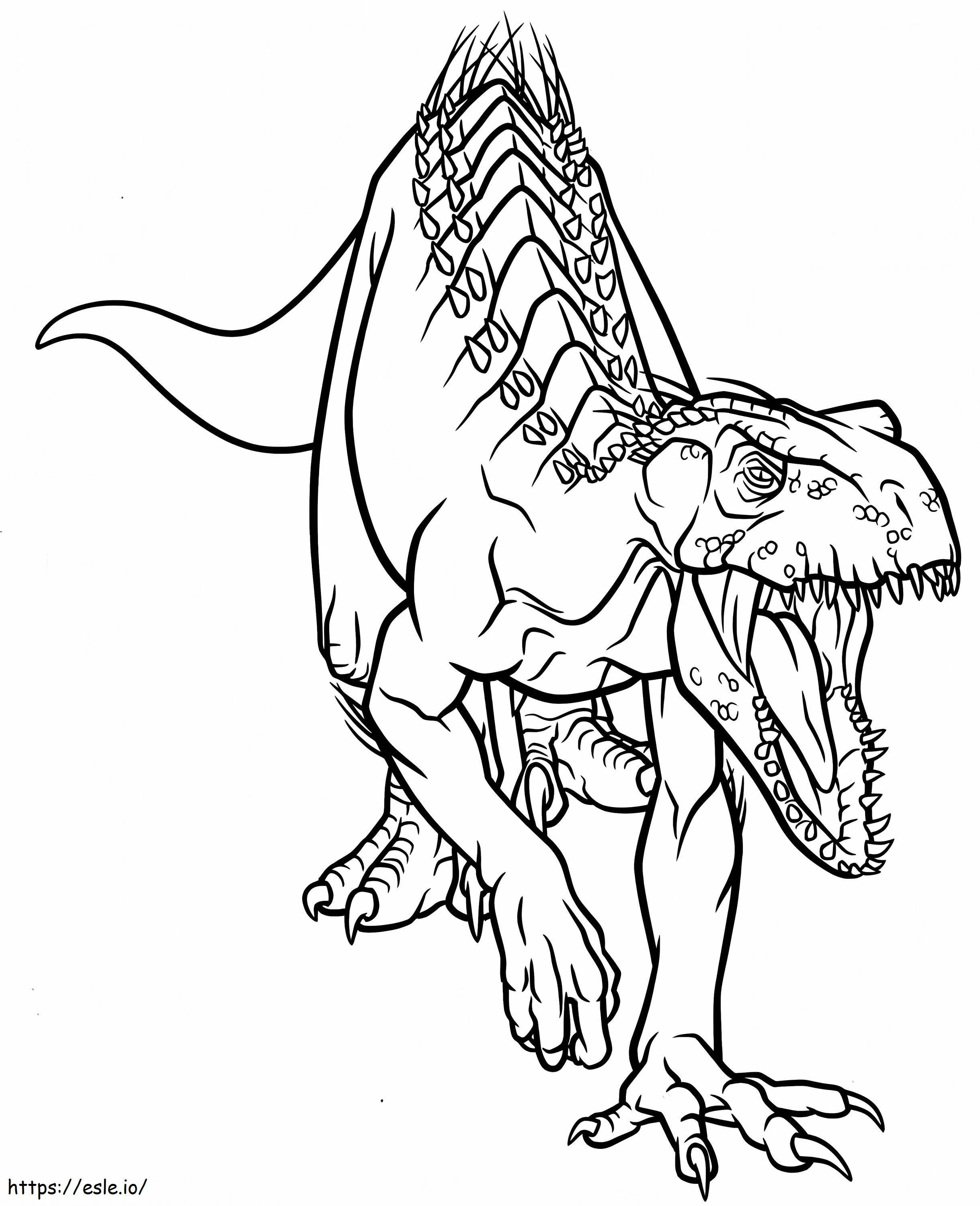 Vihainen Indoraptor värityskuva