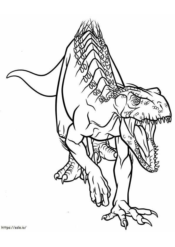 Coloriage Indoraptor en colère à imprimer dessin