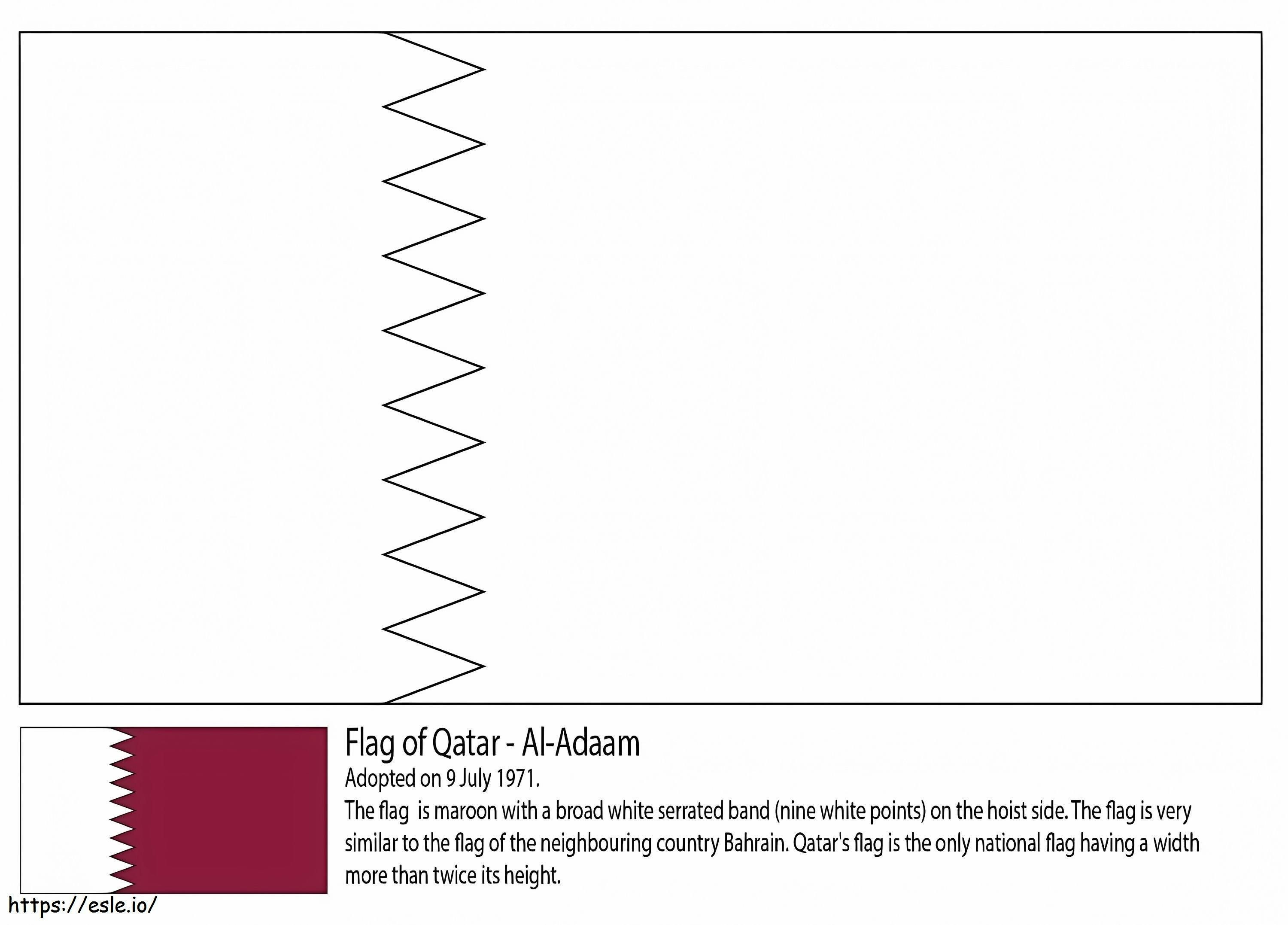 Qatar Flag coloring page