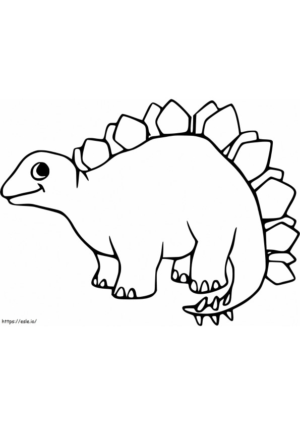 Çok güzel Stegosaurus boyama