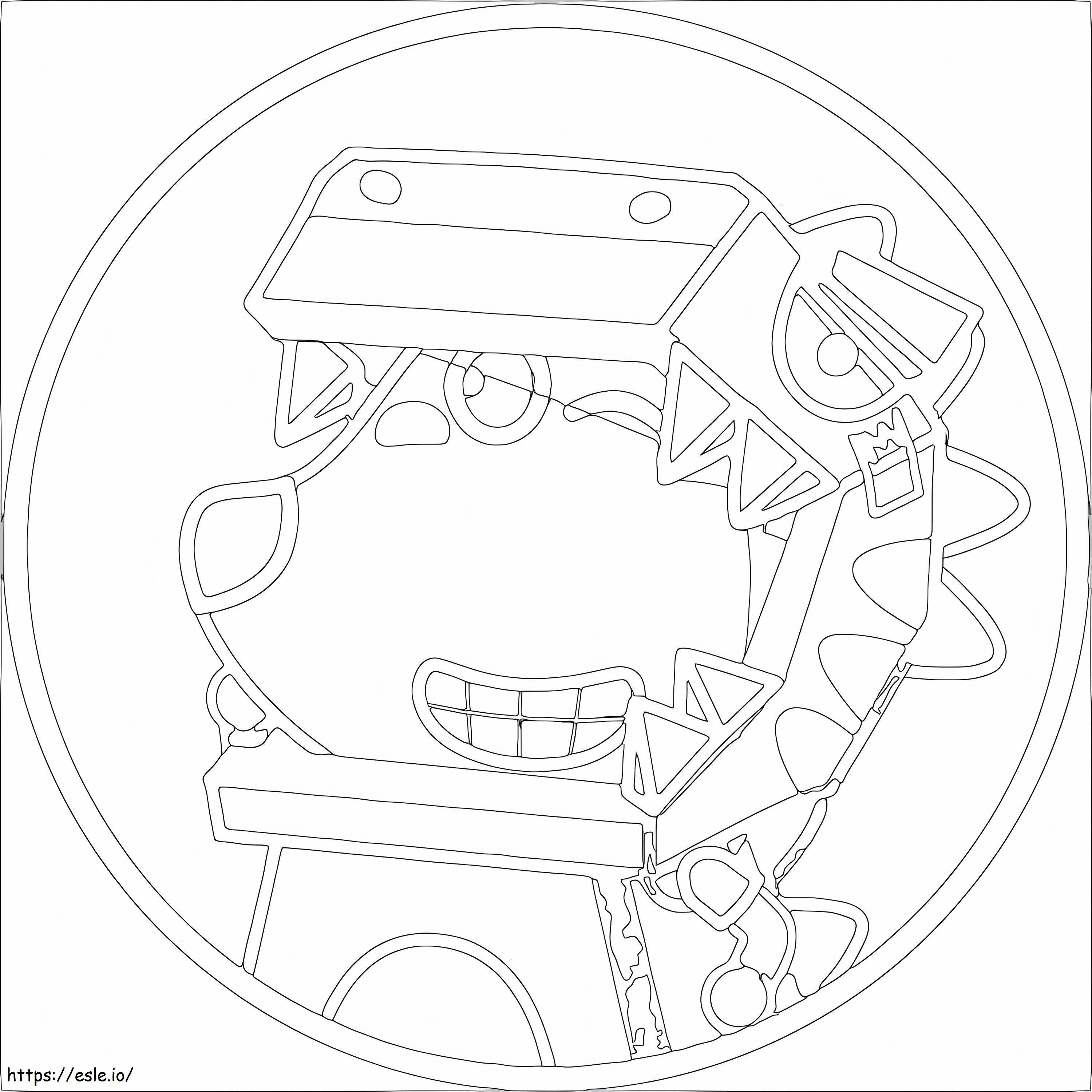 Dino Wolfoo coloring page