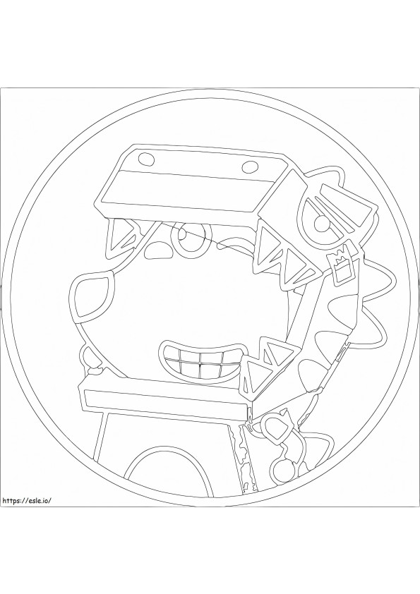 Dino Wolfoo coloring page