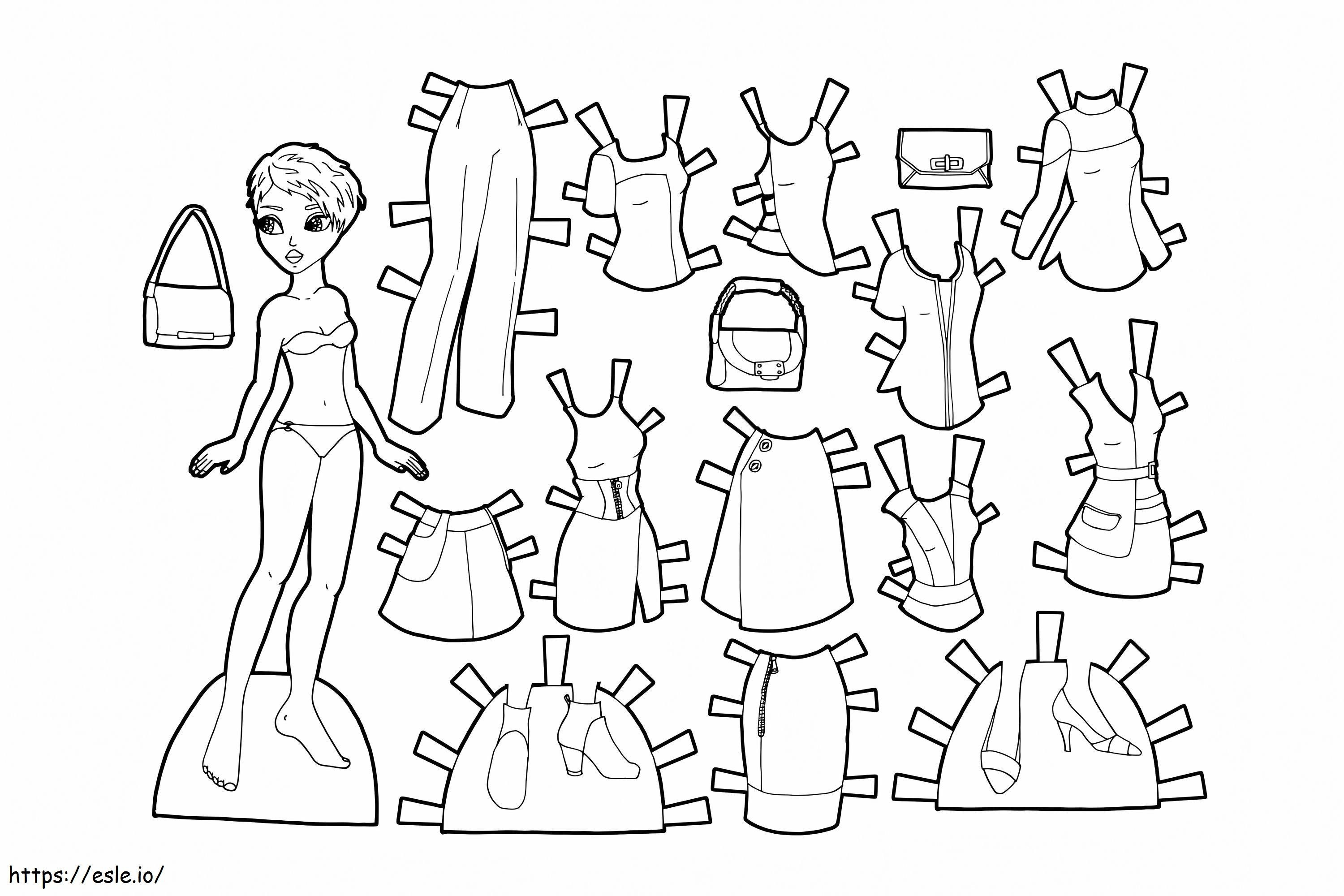 Paper Dolls 16 coloring page