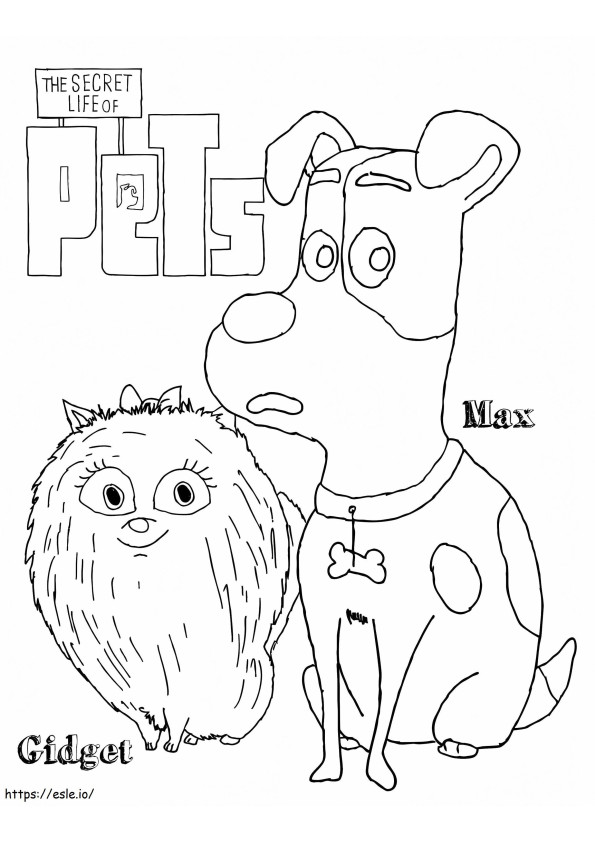 Max With Gidget coloring page