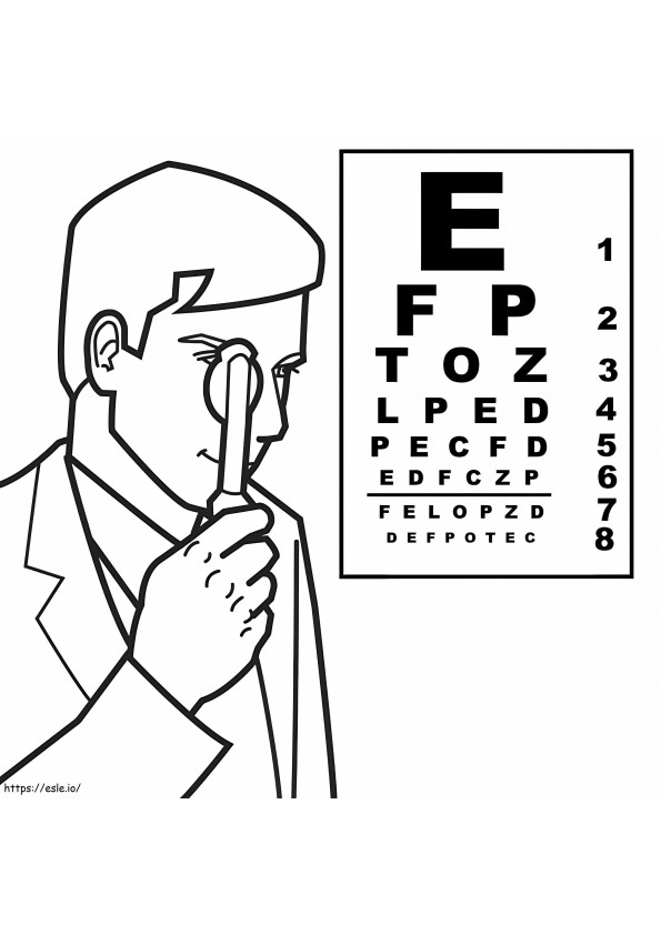 Doctor Measuring Myopia Of The Eye