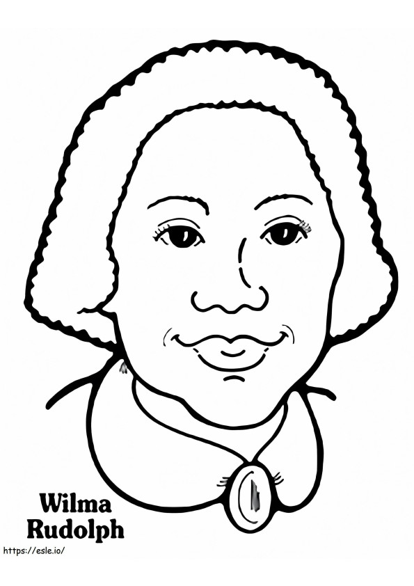 Nyomtatható Wilma Rudolph kifestő
