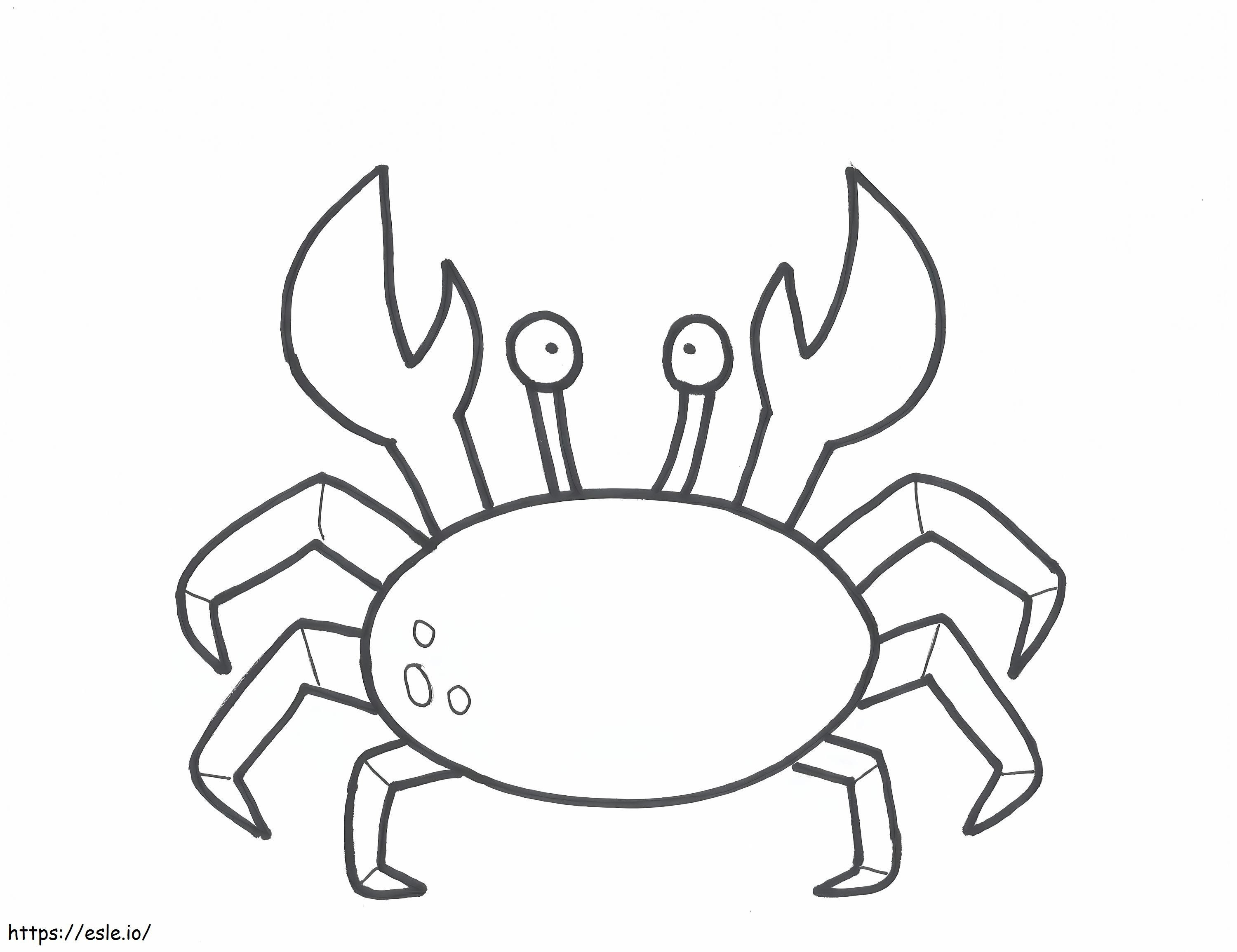 Nice Crab coloring page