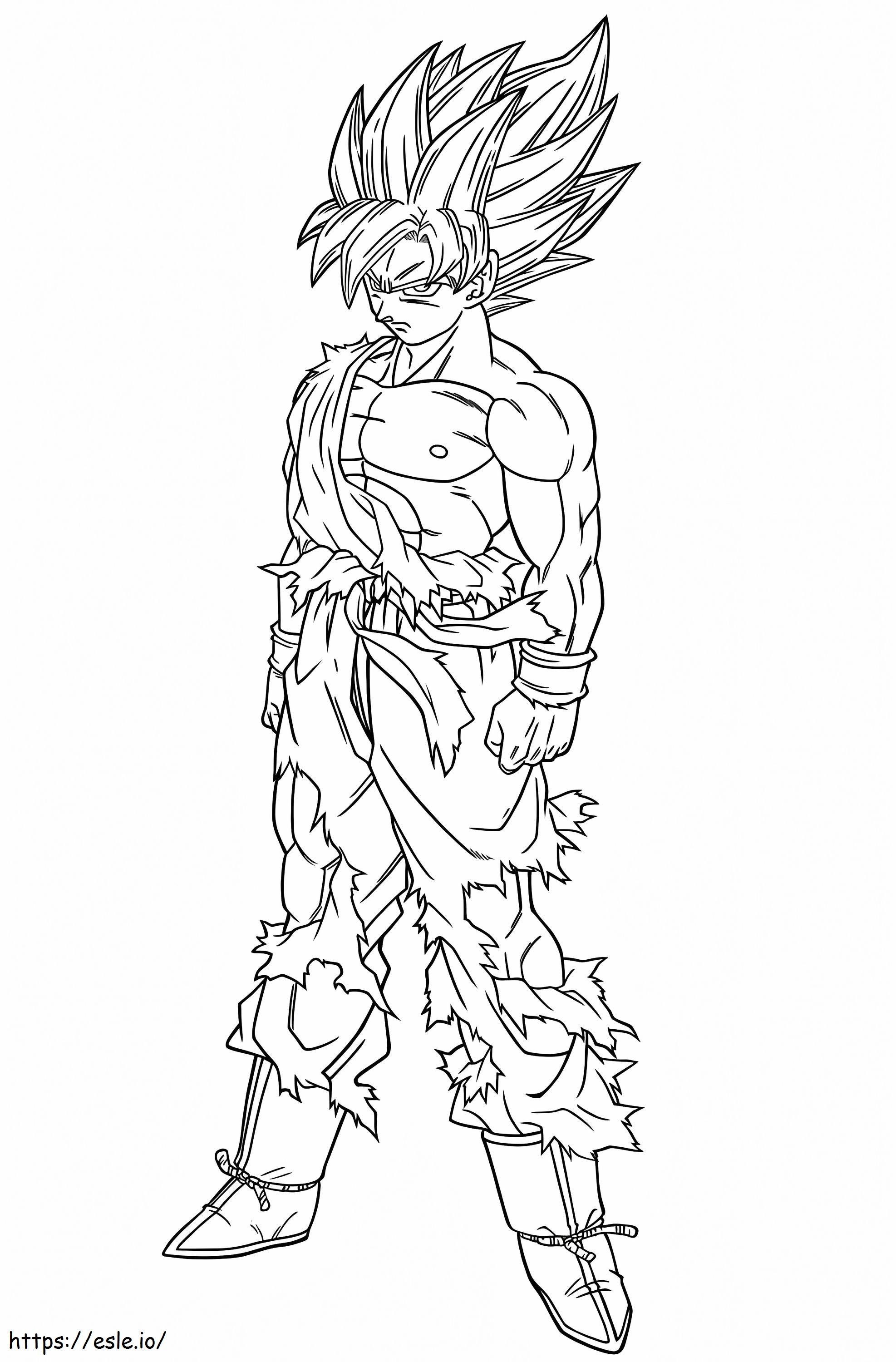 Son Goku Imprimible para colorear