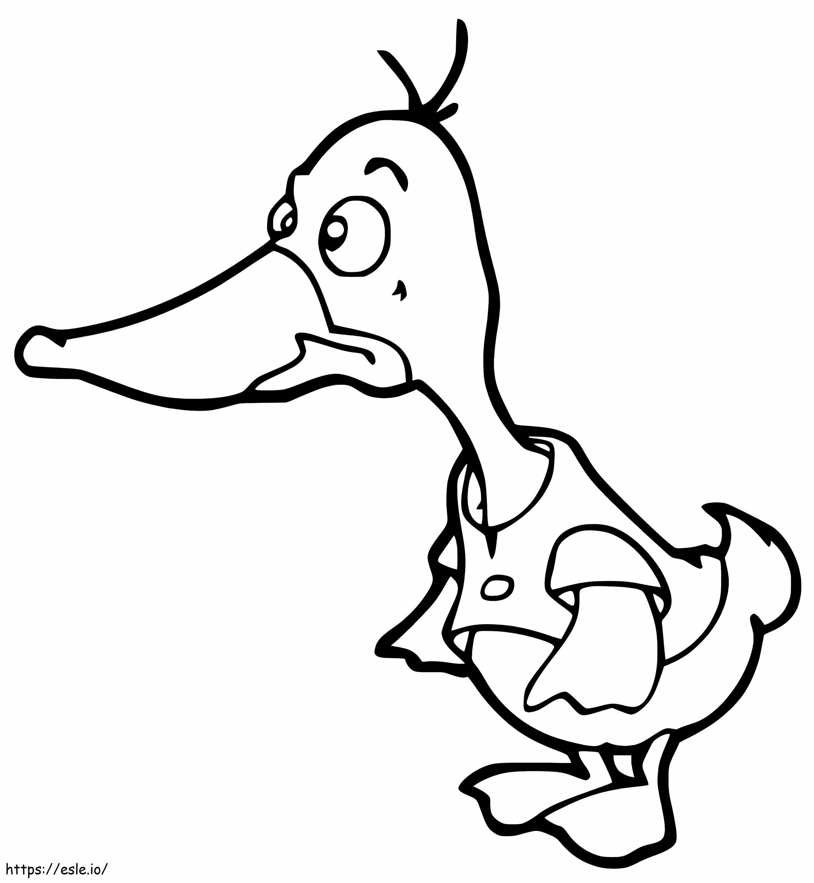 Funny Goose coloring page