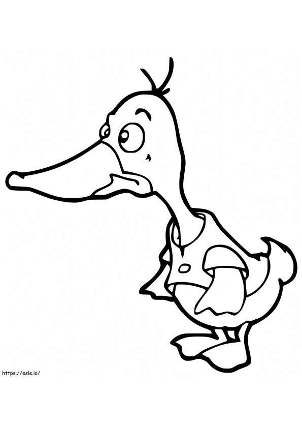 Funny Goose coloring page
