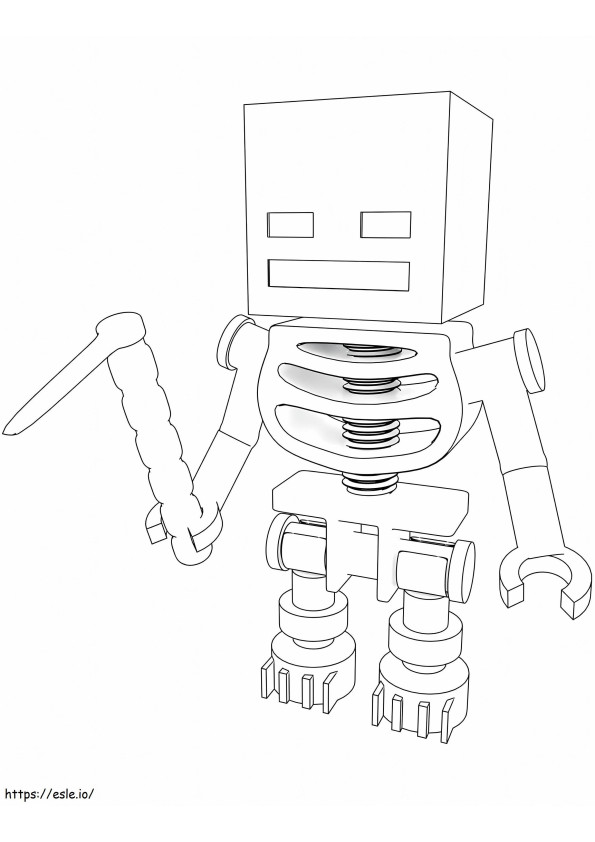 Lego Skeleton coloring page