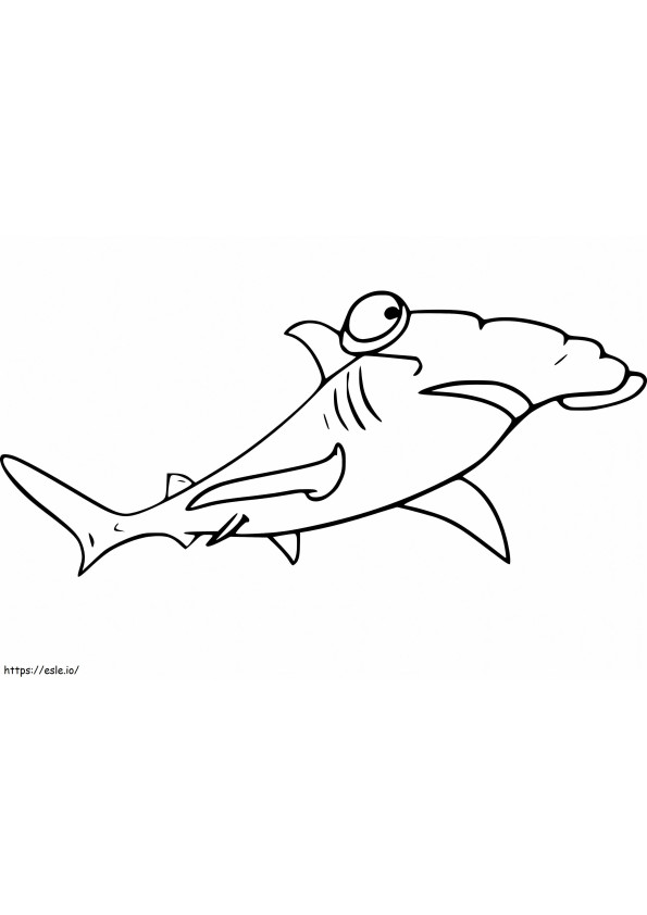 Hammerhead Shark 2 coloring page