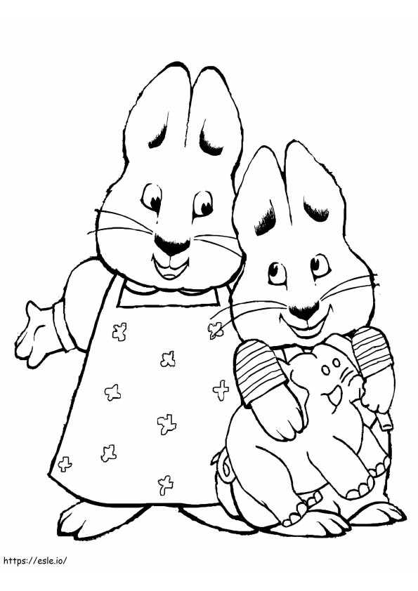 Happy Max And Ruby coloring page