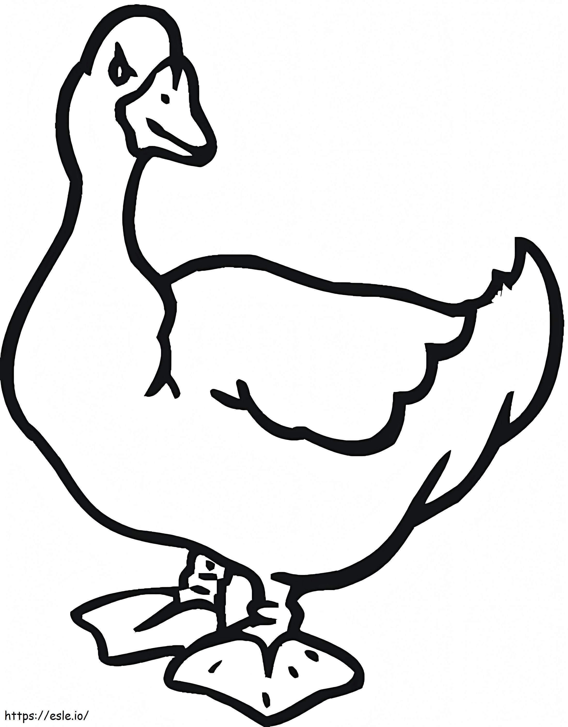 Goose 4 coloring page