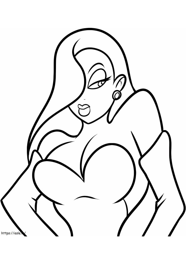 Lovely Jessica Rabbit coloring page