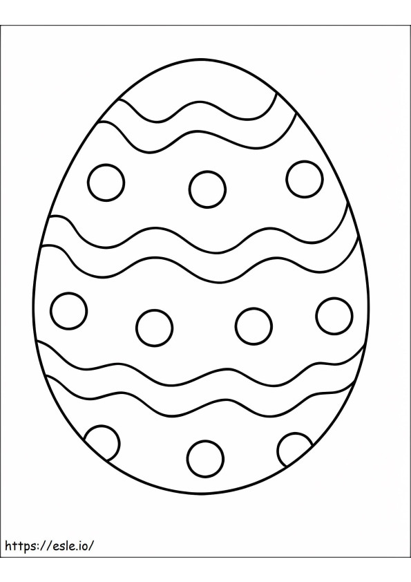 Nove uova di Pasqua di base da colorare