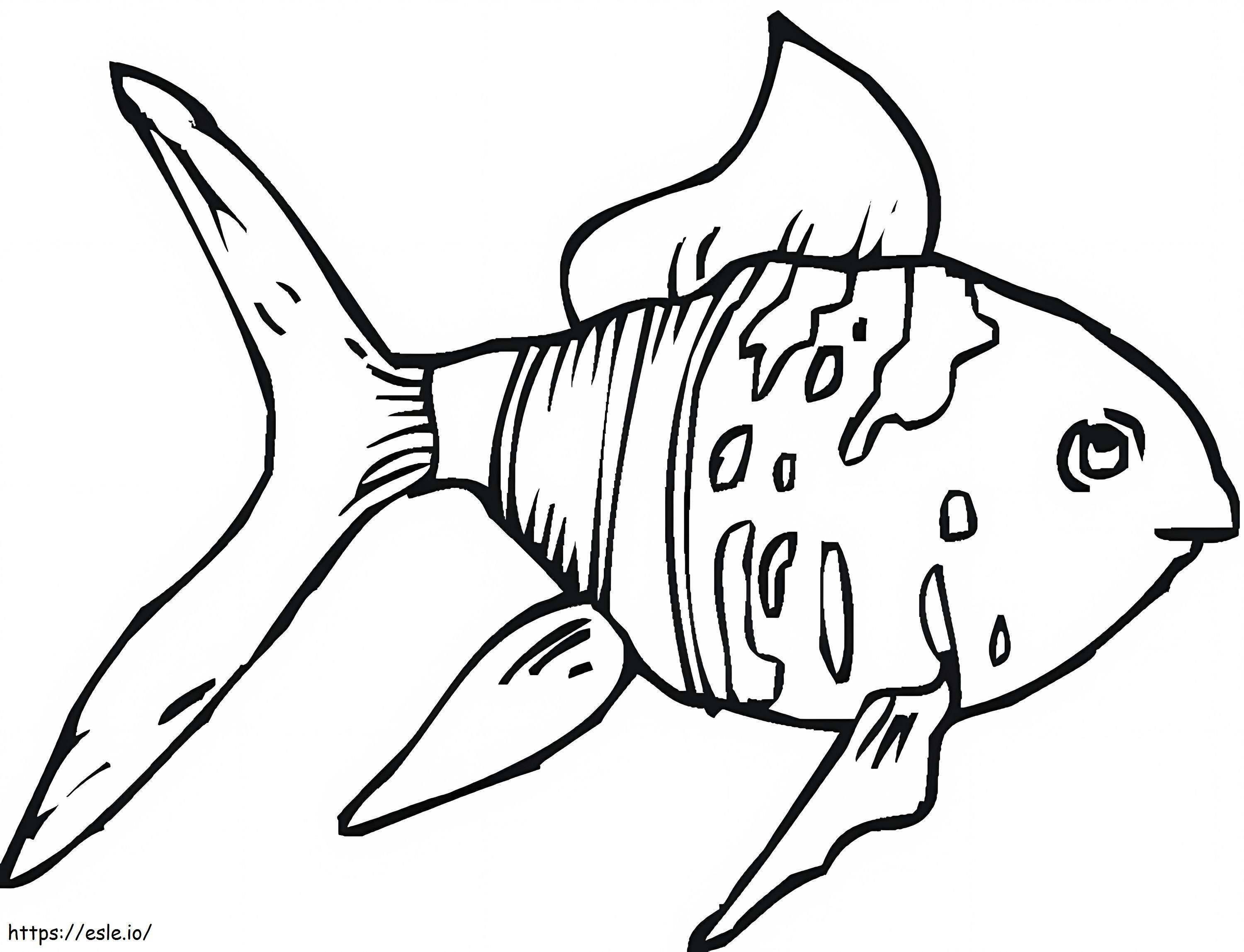 金魚1 ぬりえ - 塗り絵