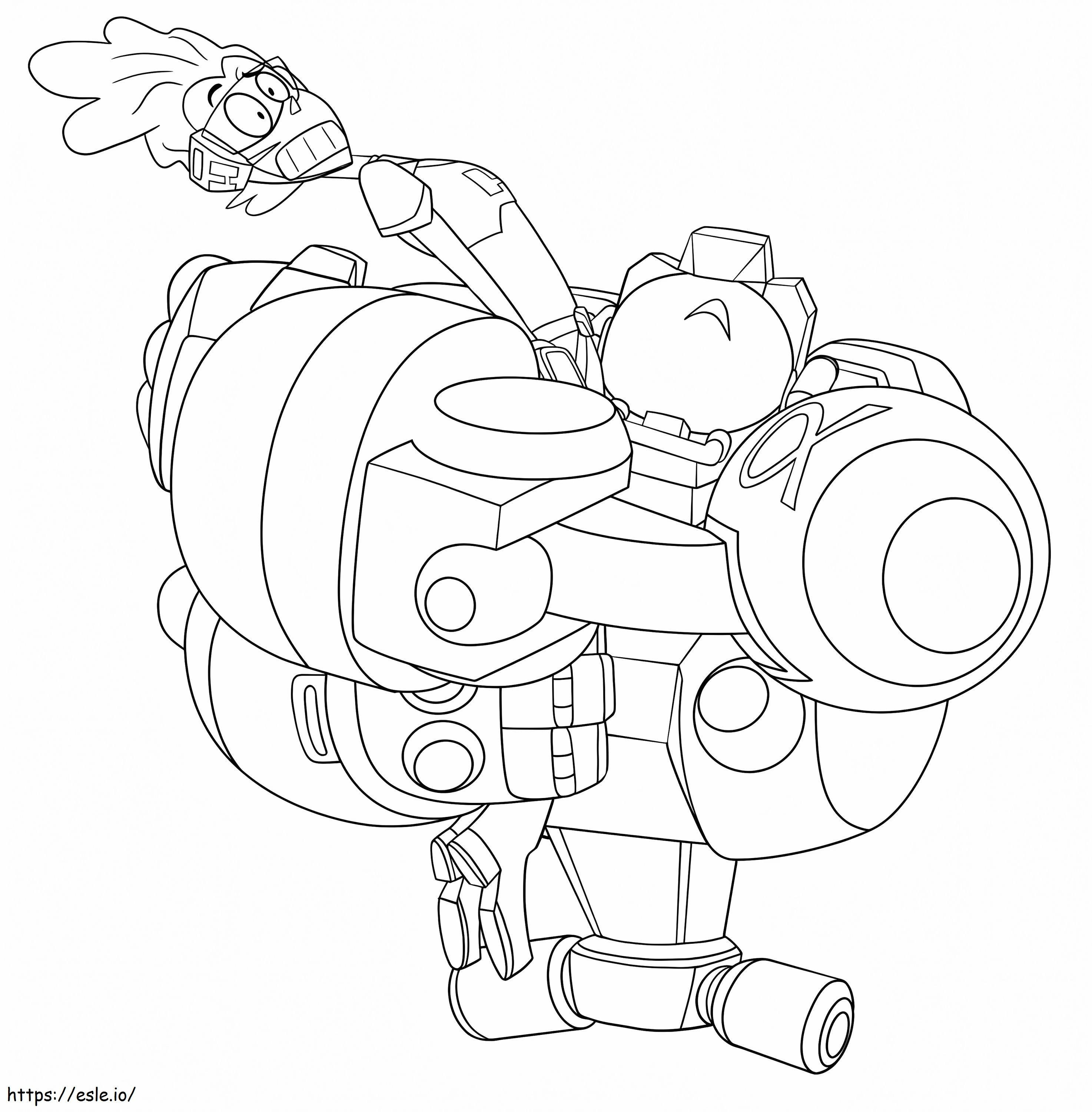 Alpha And High Five coloring page