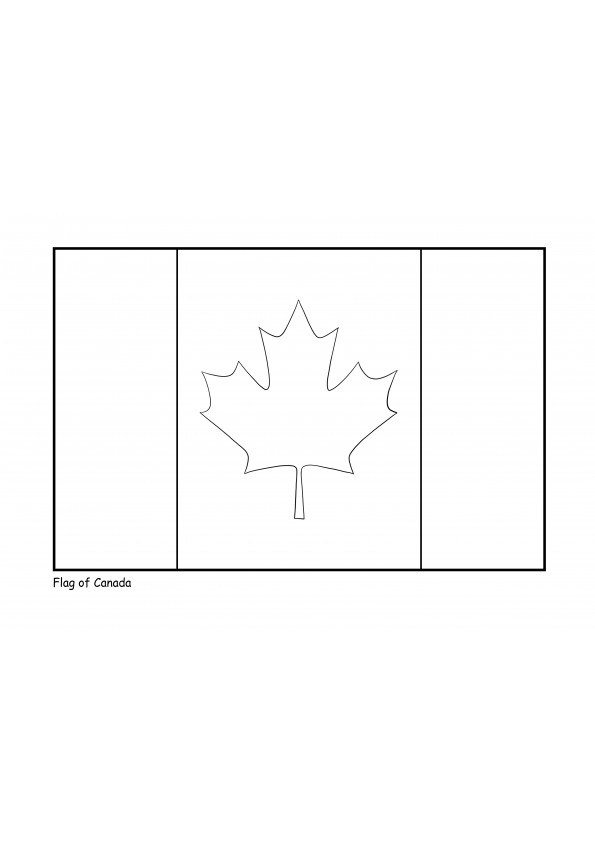 Flagge von Kanada kostenlos anmalen und drucken