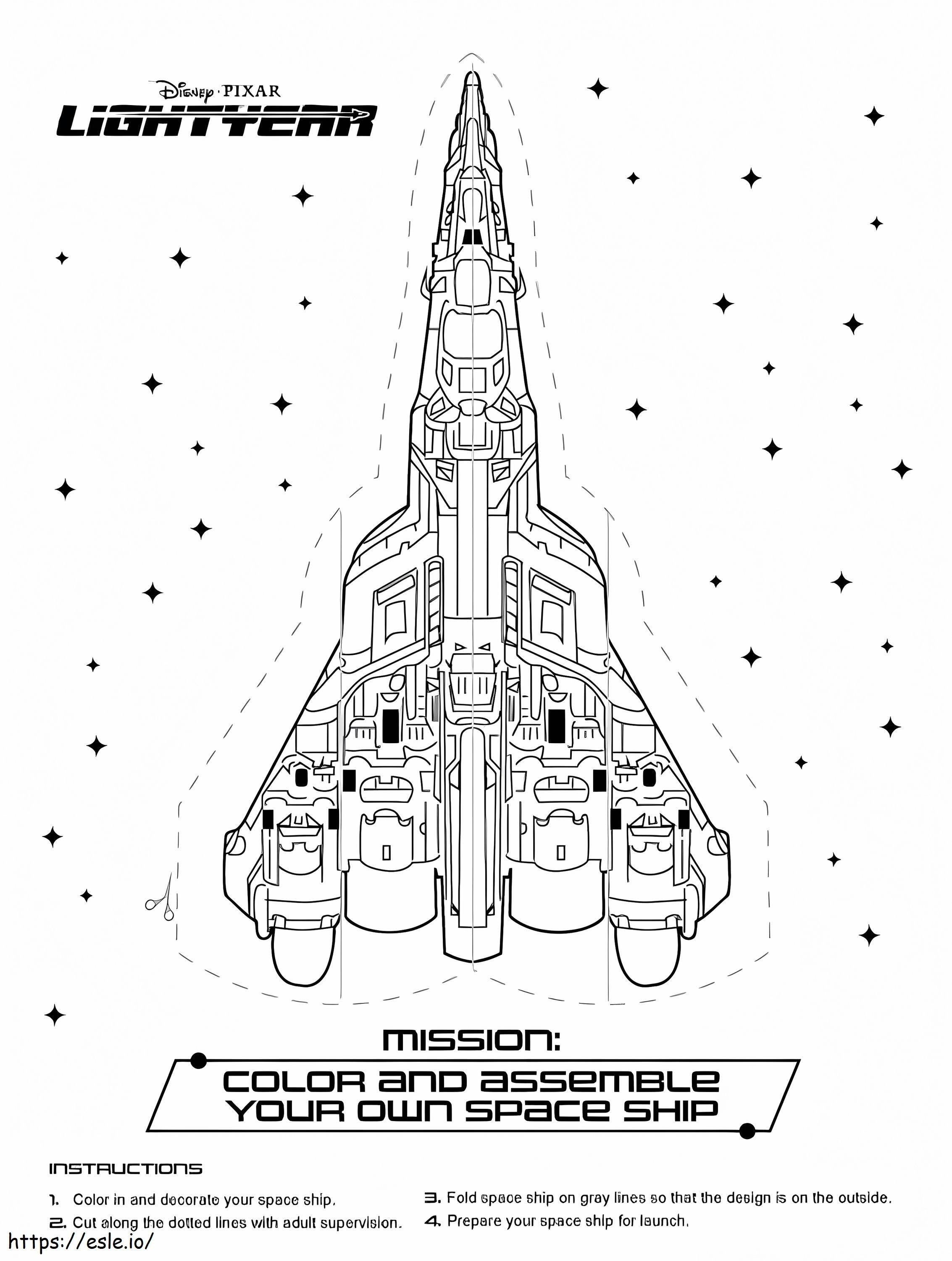 Lightyear Space Ship coloring page