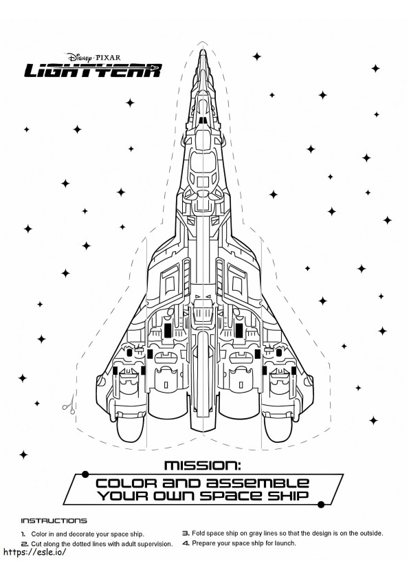 Lightyear Space Ship coloring page