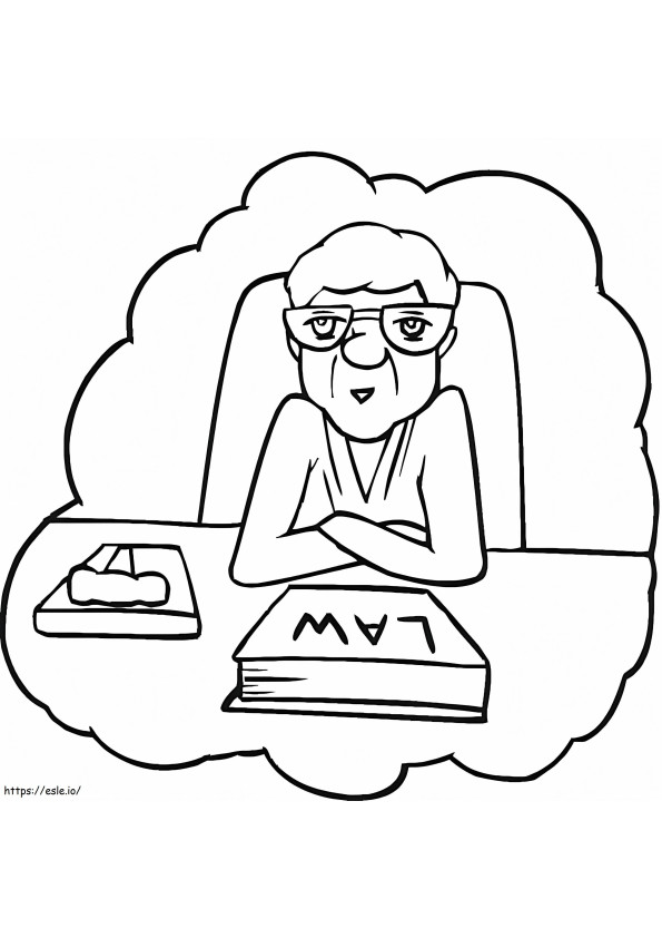 Lawyer 2 coloring page