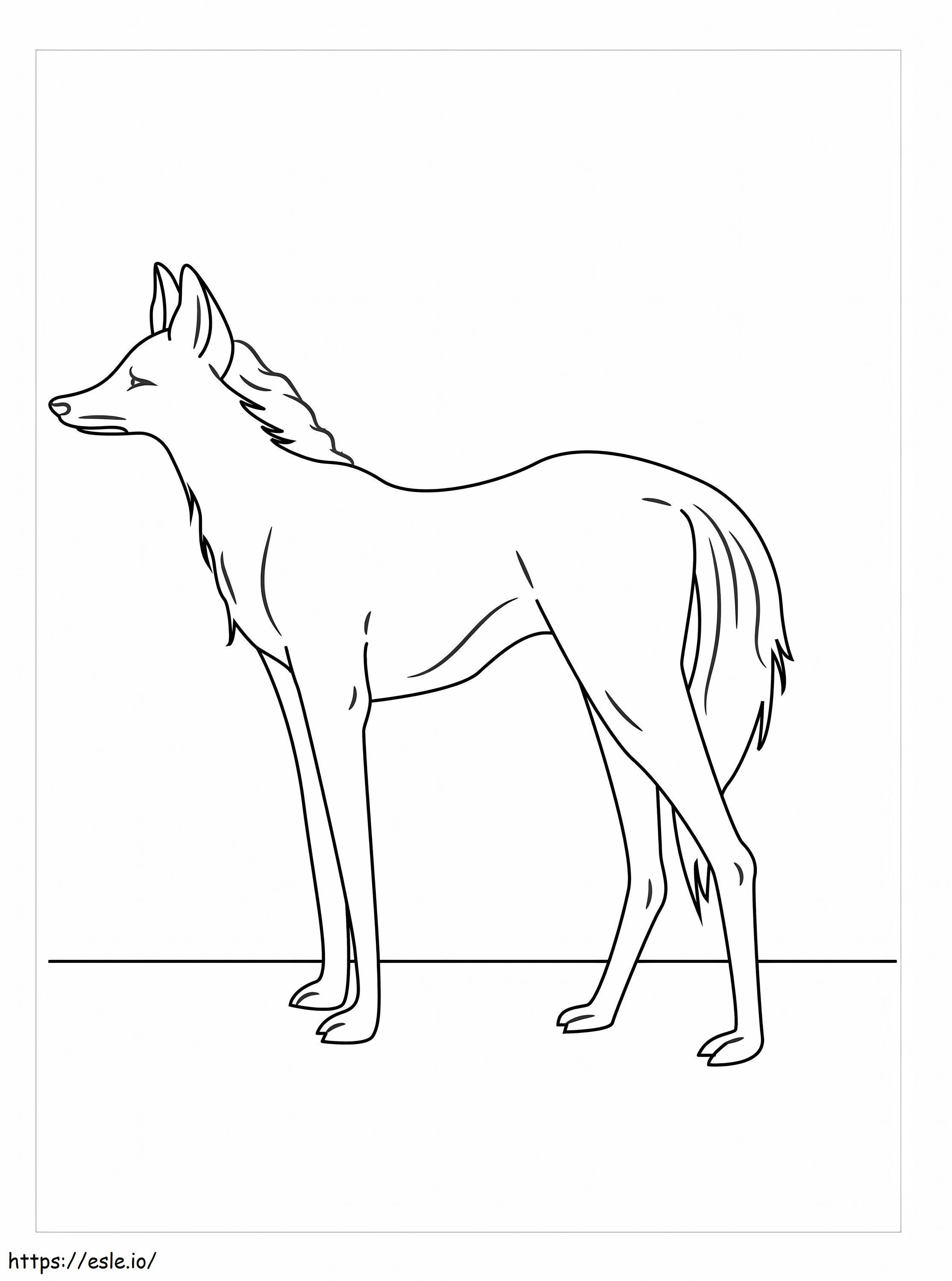 Coloriage Doux loup à imprimer dessin