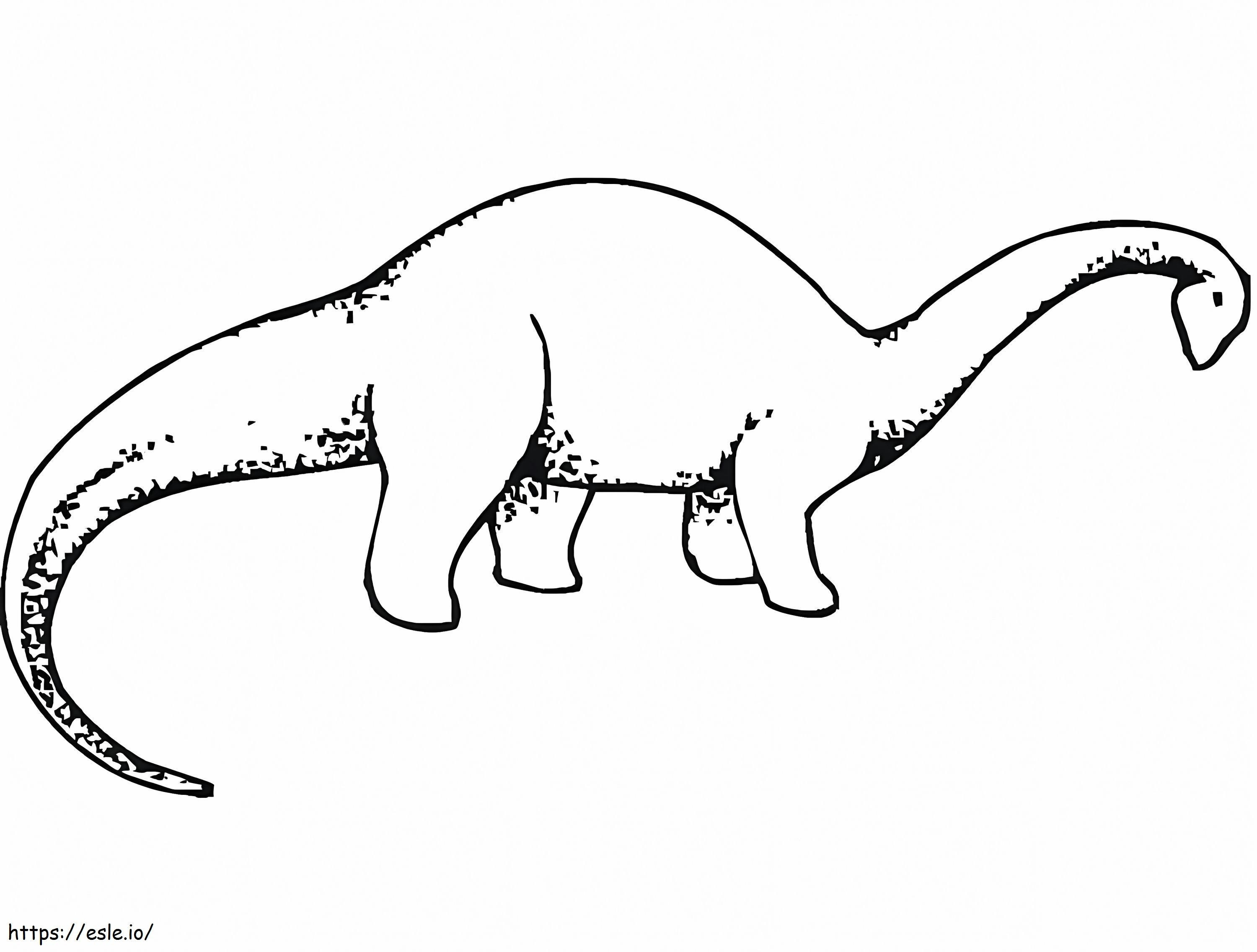 Braquiosaurio 1 para colorear