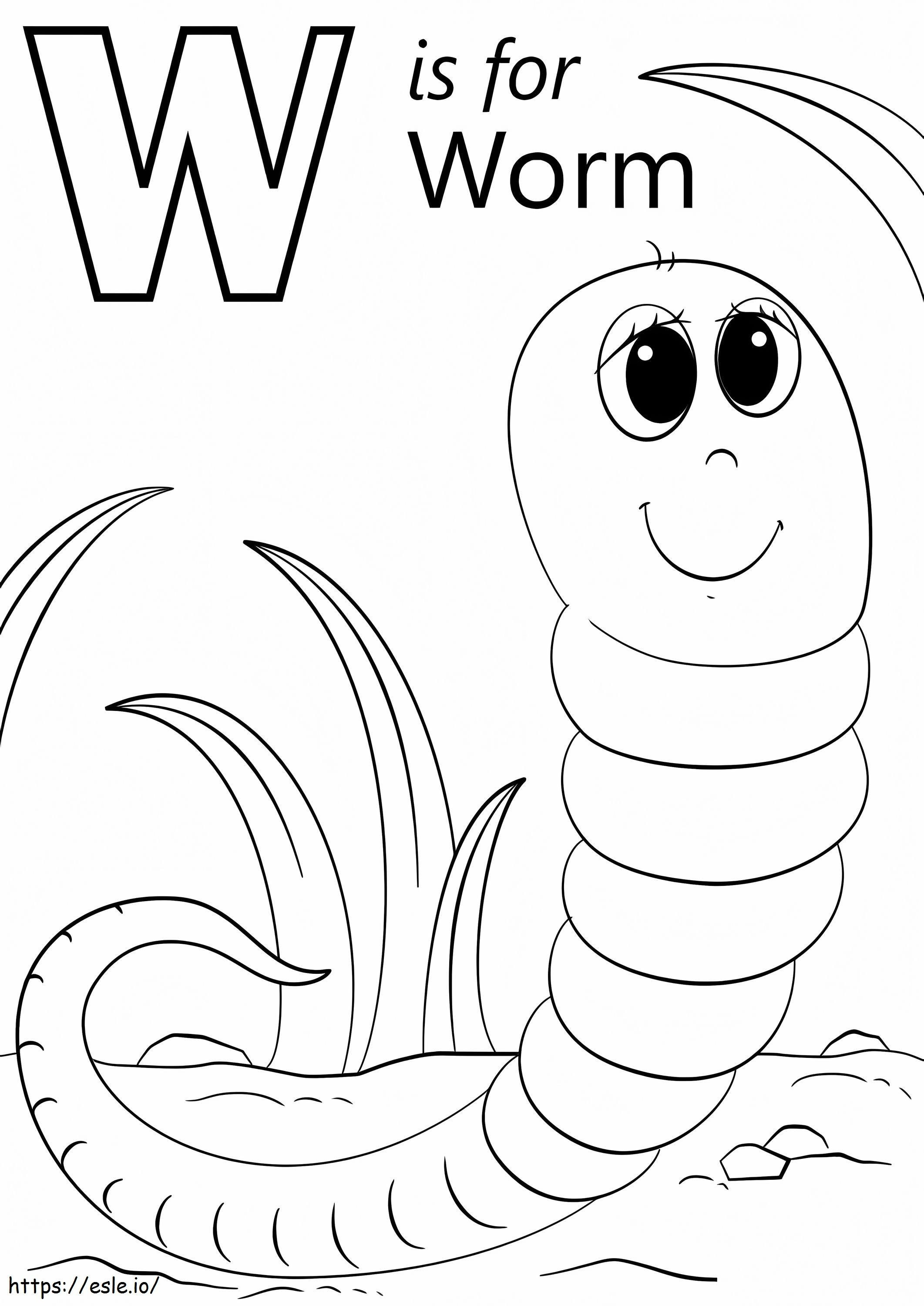 W este pentru vierme de colorat