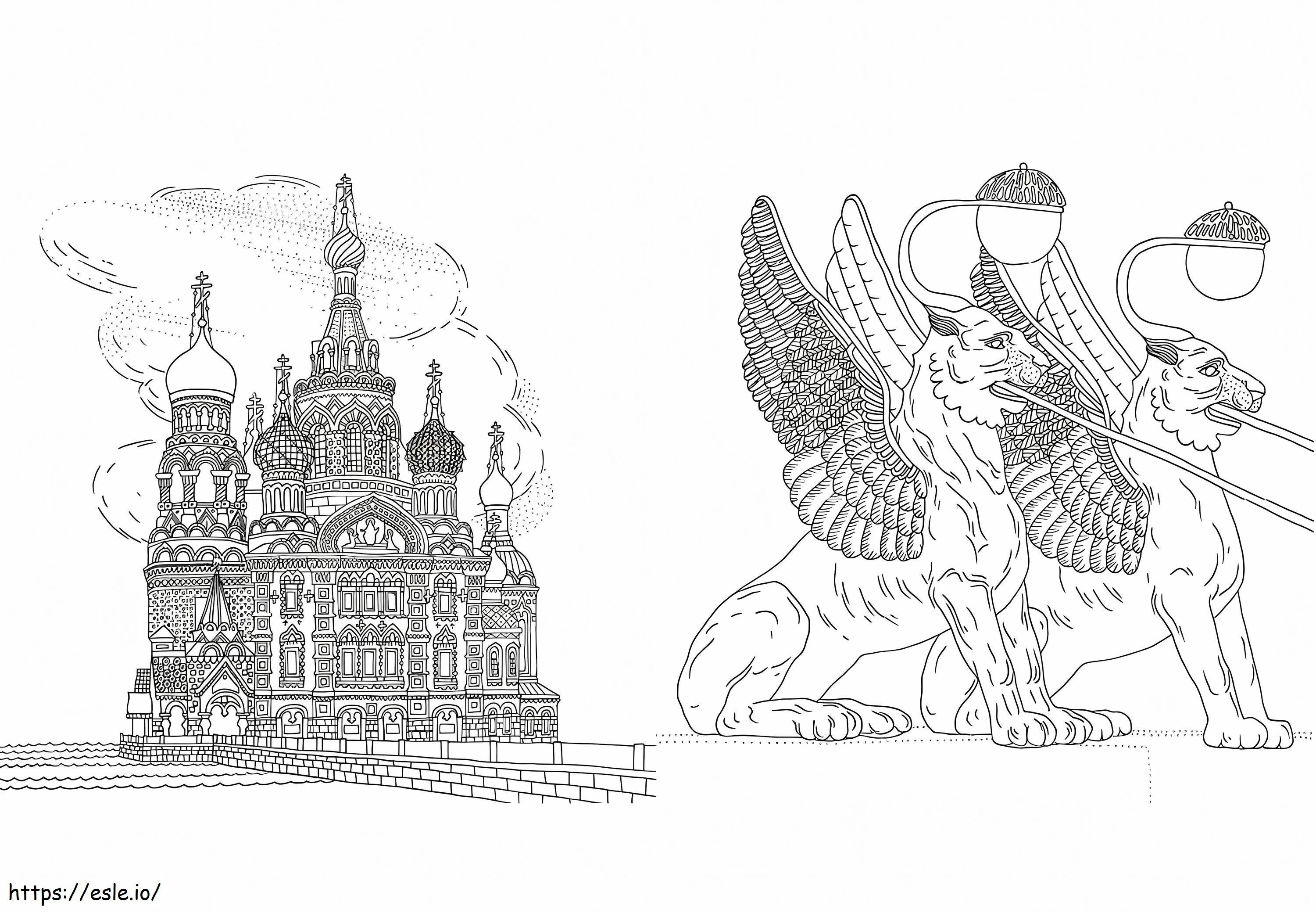 Saint Petersburg 1 coloring page