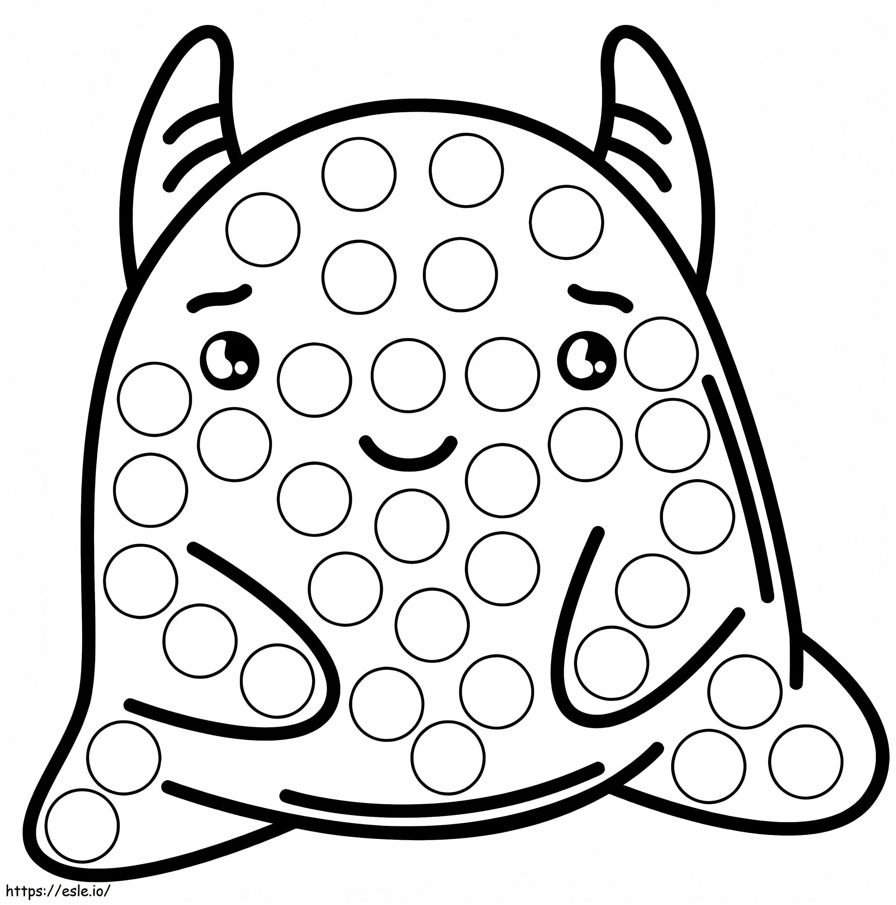 Cute Monster Dot Marker coloring page