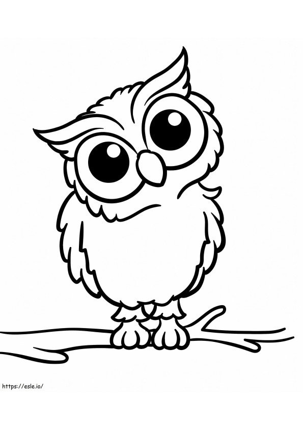 Kawaii Owl coloring page