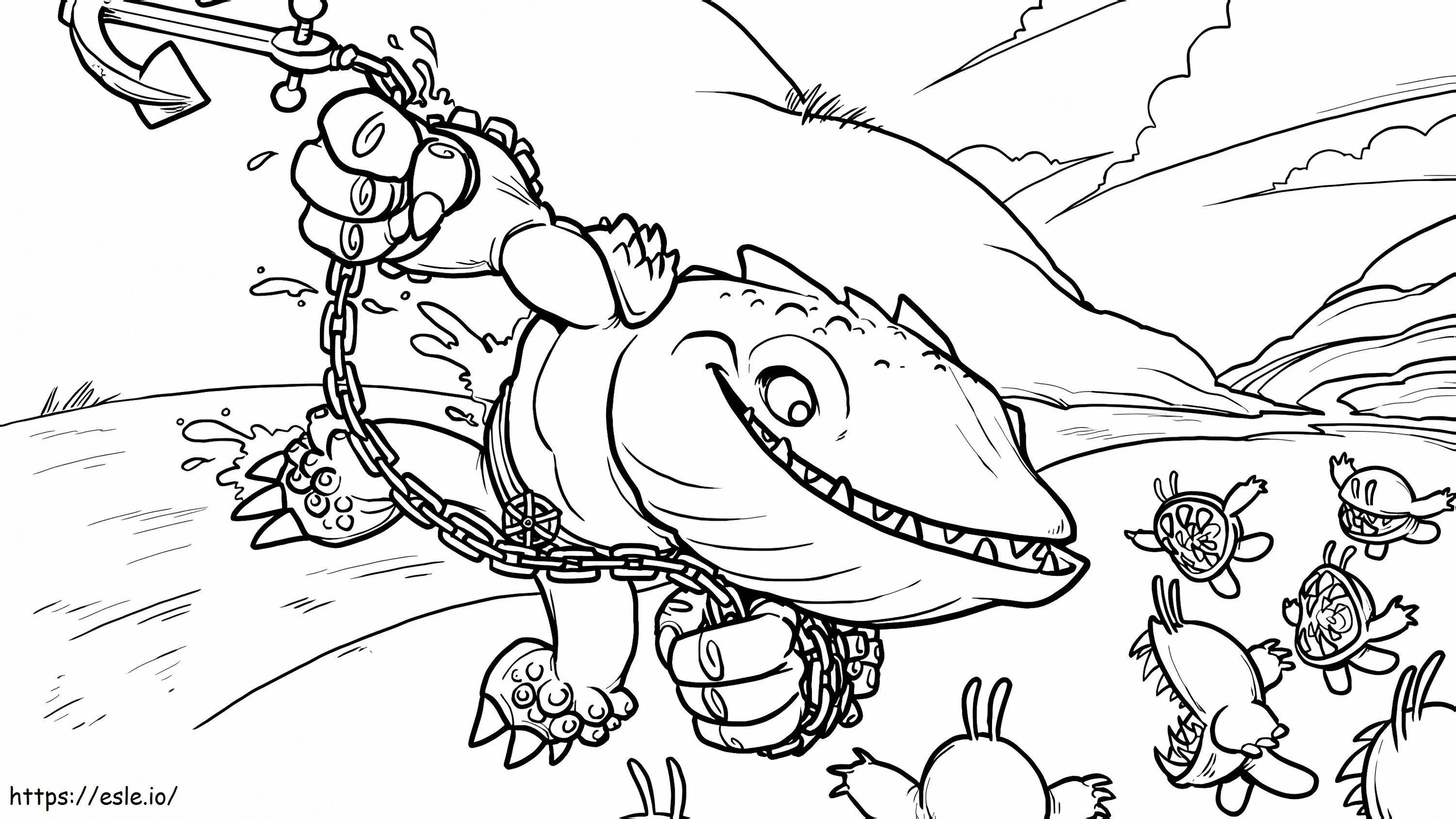 Thumpback In Skylander Giants coloring page