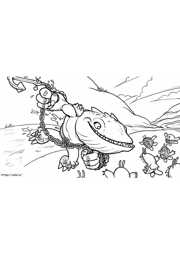 Thumpback In Skylander Giants coloring page