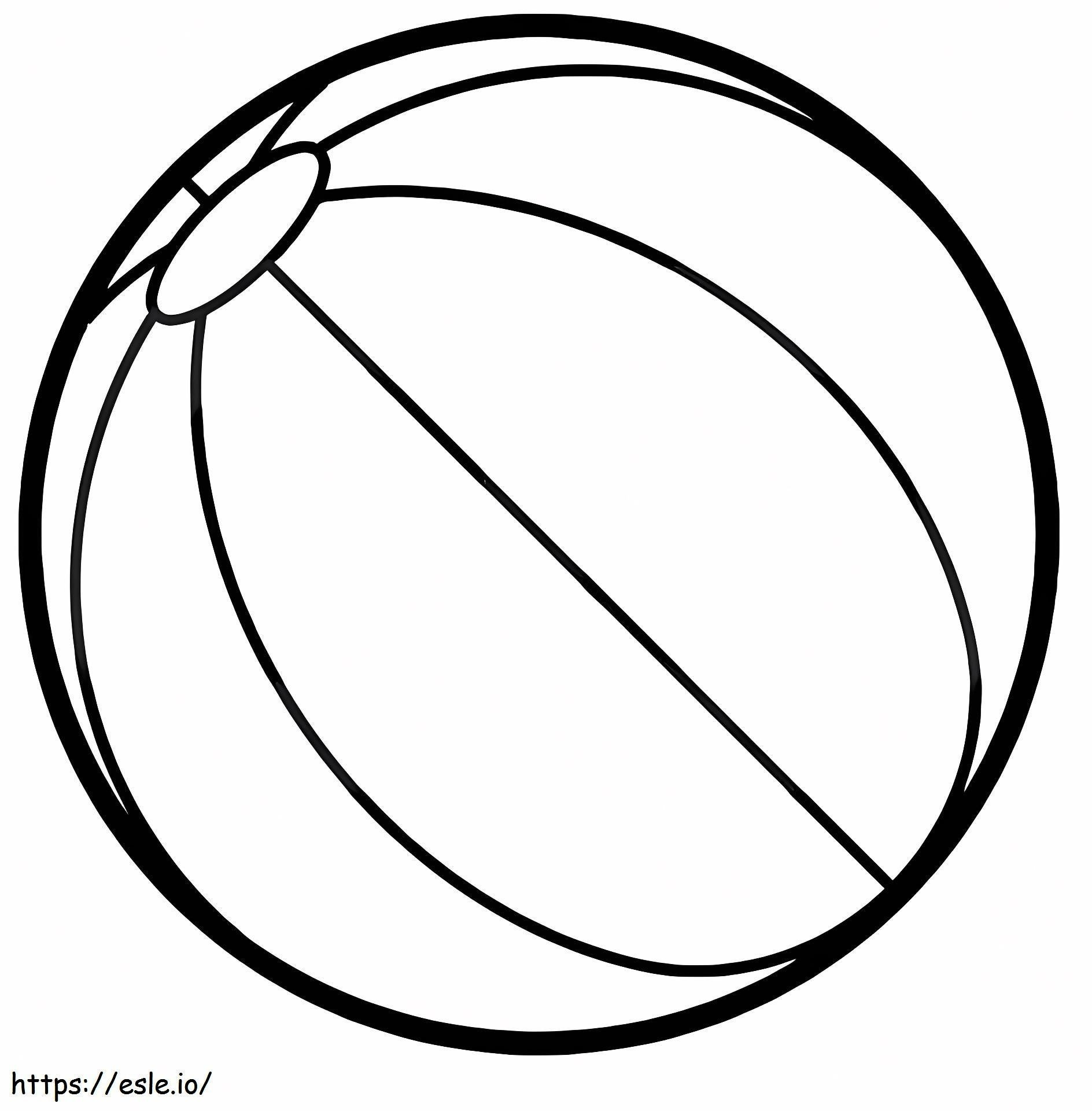 Simple Beach Ball 1 coloring page
