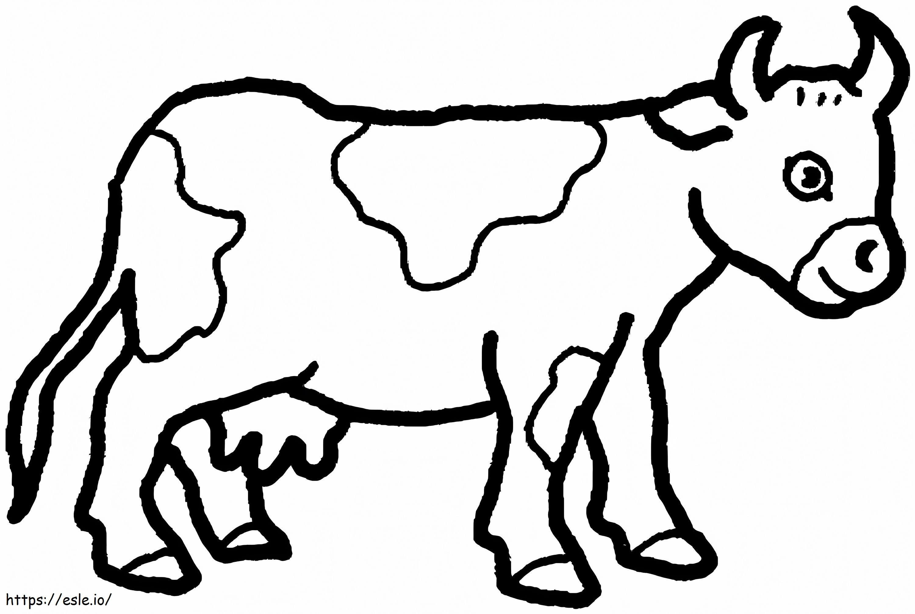 牛3 ぬりえ - 塗り絵