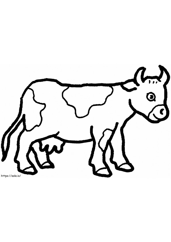 Lehmä 3 värityskuva