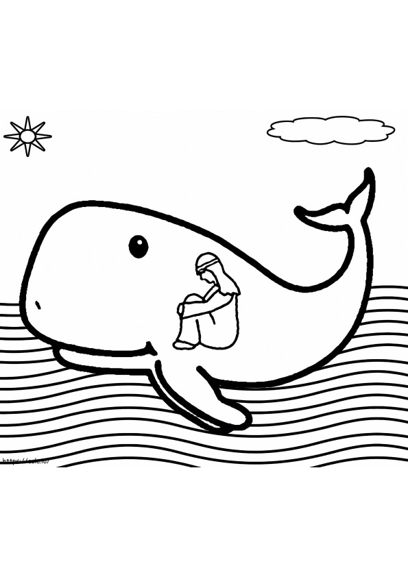Jona en de walvis 20 kleurplaat